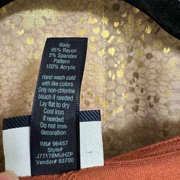 BKE Daytrip Sequoia Brown Crochet Flutter Sleeve Top Large - Picture 6 of 9